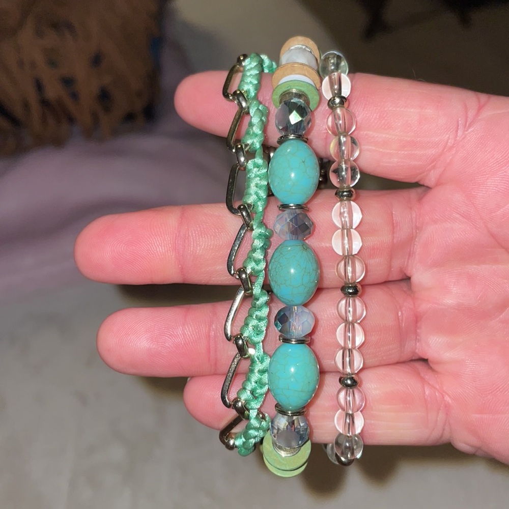 Turquoise multi strand bracelet